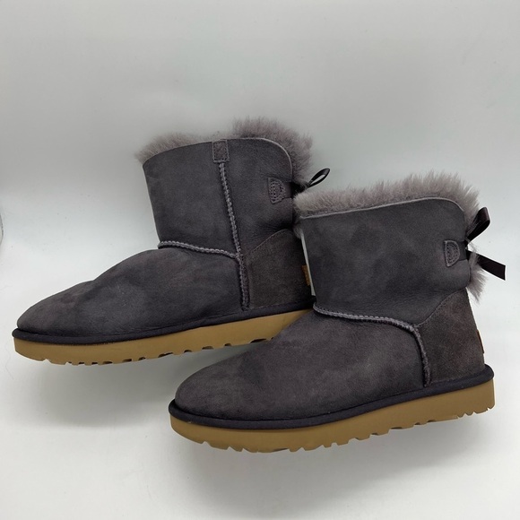 UGG WOMENS SIZE 7 PURPLE MINI BAILEY BOW II BOOTIE - Picture 10 of 15